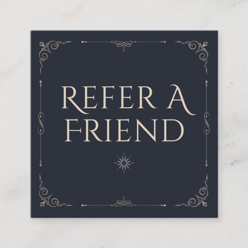 Psychic Medium Tarot Spiritual Refer A Friend Square Business Card