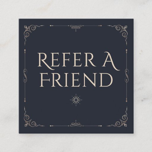 Customizable Psychic Medium, Tarot, Spiritual Refer A Friend Square Business Card