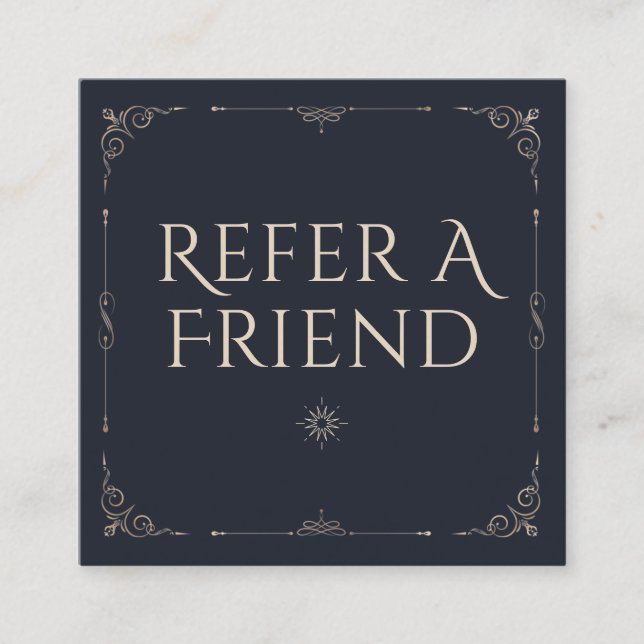 Psychic Medium, Tarot, Spiritual Refer A Friend Square Business Card (Front)
