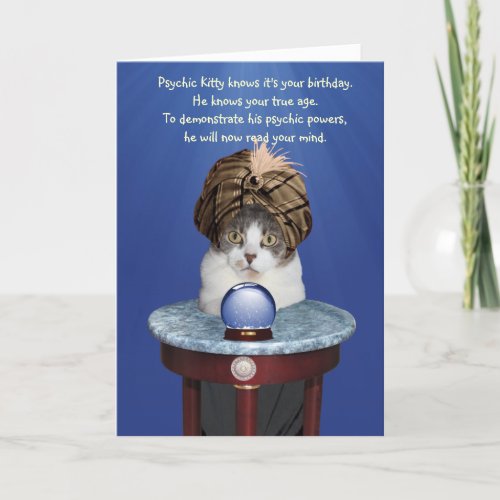 Psychic Mikie Funny Birthday Card