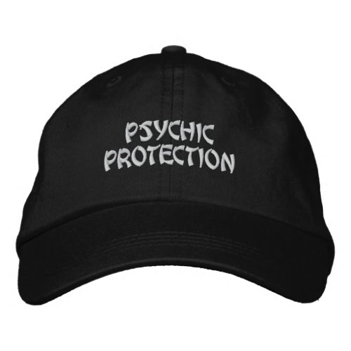 Psychic Protection Spiritual Black Embroidered Baseball Cap