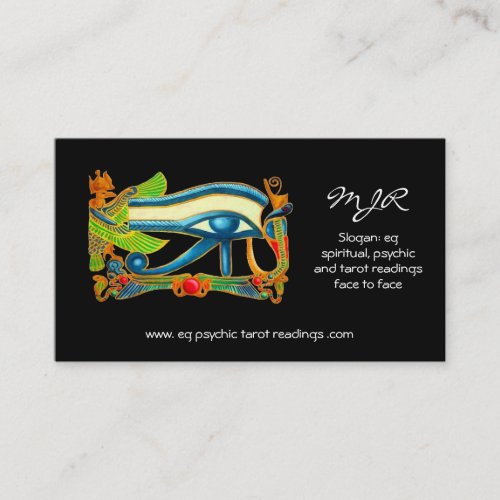 Psychic Reader with Mystic Eye of Horus logo Business Card