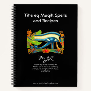 Psychic Reader with Mystic Eye of Horus logo Notebook