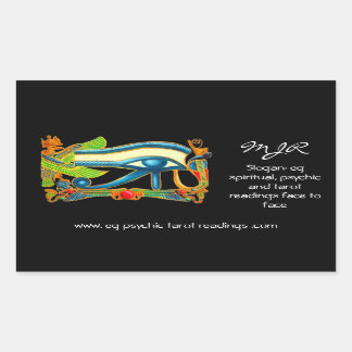 Psychic Reader with Mystic Eye of Horus logo Rectangular Sticker