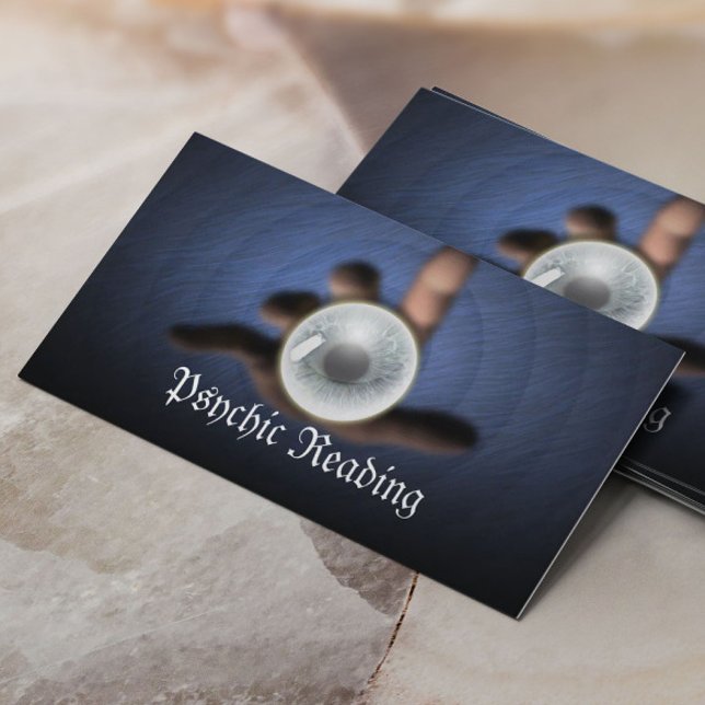 Psychic Reading Consultant Dark Crystal Ball Business Card (Creator Uploaded)