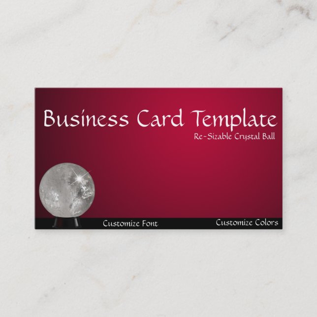 Psychic Readings Crystal Ball Business Card (Front)