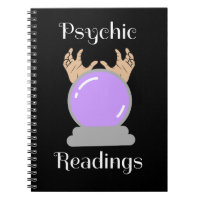 Psychic Readings Crystal Ball Fortune Teller Black Notebook
