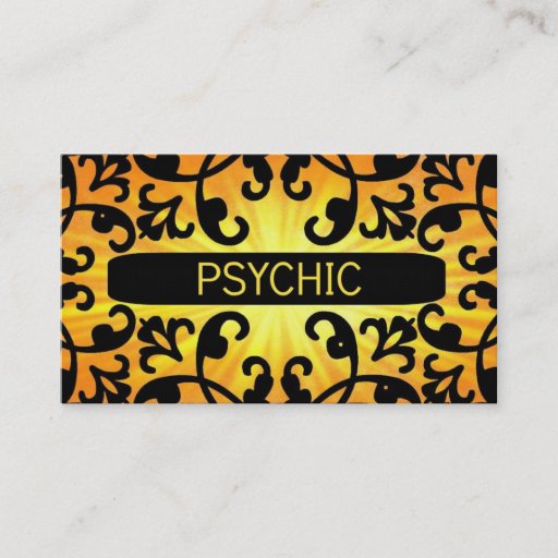 Customizable Psychic Sunshine Damask Business Card
