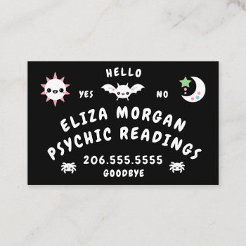 Psychic Talking Board Business Card by sugarhai at Zazzle