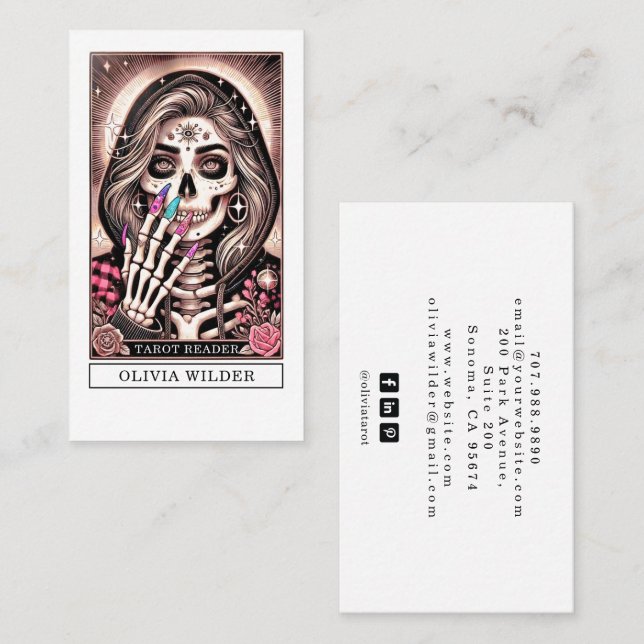 Psychic Tarot Reader Business Card (Front/Back)