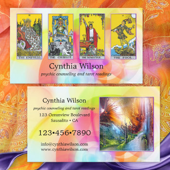 Psychic Tarot Reader Photo Business Card by sunnysites at Zazzle
