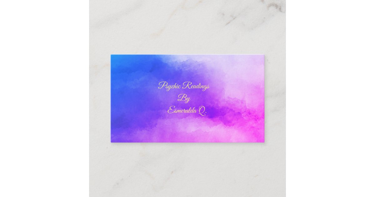 Psychic Watercolor Spiritual Clouds Business Cards Zazzle Com