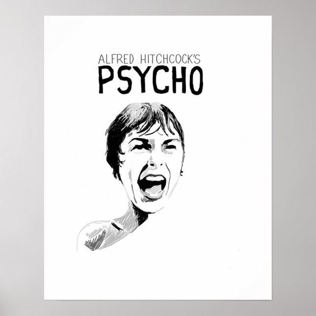 Psycho  Alfred Hitchcock Poster (Front)