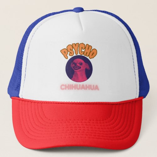 psycho chihuahua doggo puppies neon trucker hat