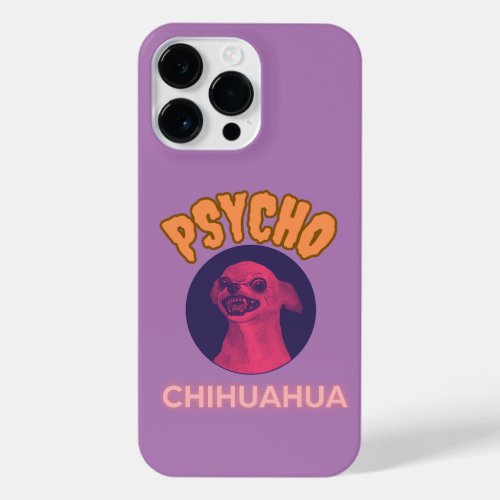 Psycho chihuahua neon iPhone 14 pro max case