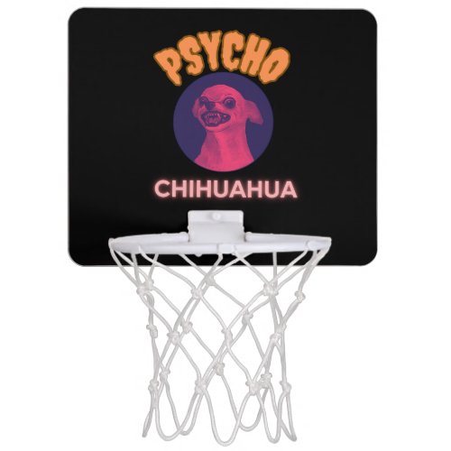 Psycho chihuahua neon mini basketball hoop