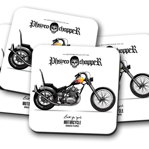 Psycho Chopper Coaster  Motorcycle Coaster Set