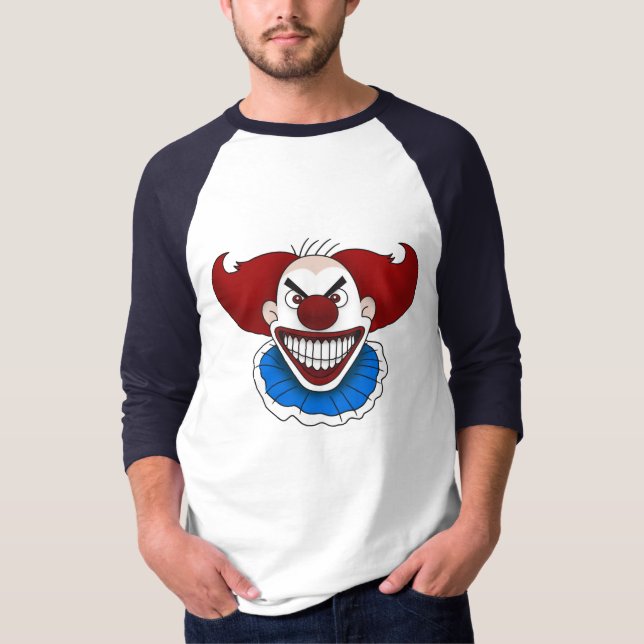 Psycho Clown Basic 3/4 Sleeve Raglan T-Shirt (Front)
