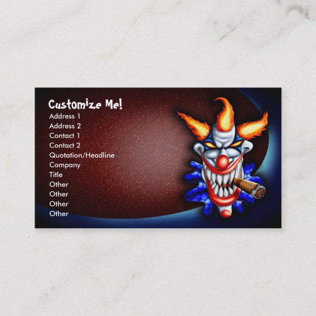 Psycho Clown Business Card (Front)