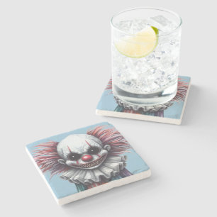 Psycho Clown Stone Coaster