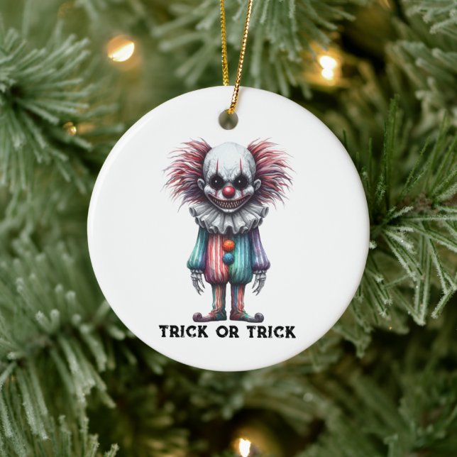 Psycho Clown - Trick or Trick Customize Ceramic Ornament (Tree)