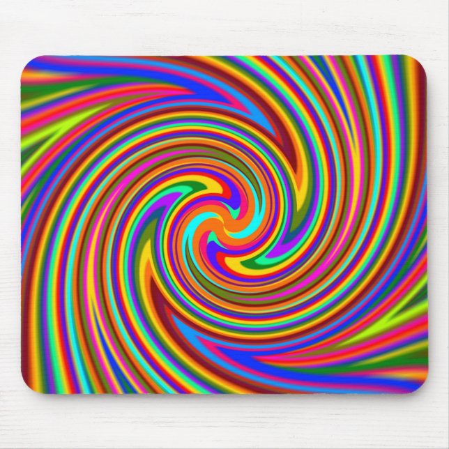 Psycho Color Swirl Mousepad (Front)