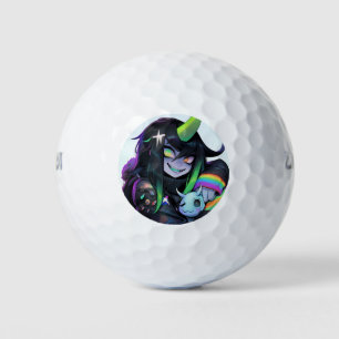Psycho Cute Monster Anime Girl Golf Balls