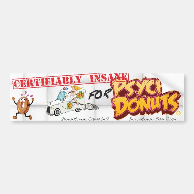 Psycho Donuts Bumper Sticker (Front)