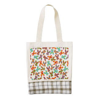 Psycho Easter Pattern colorful Zazzle HEART Tote Bag