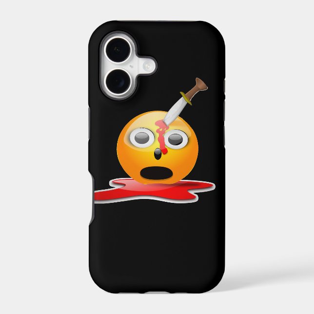 psycho emoji iphone case (Back)