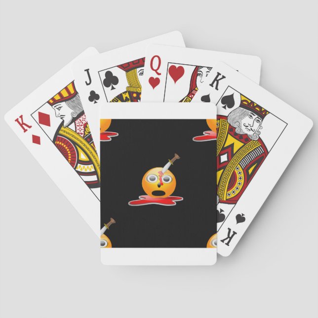 psycho emoji poker cards (Back)