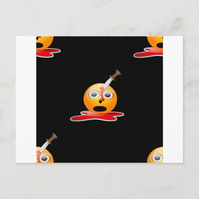 psycho emoji postcard (Front)