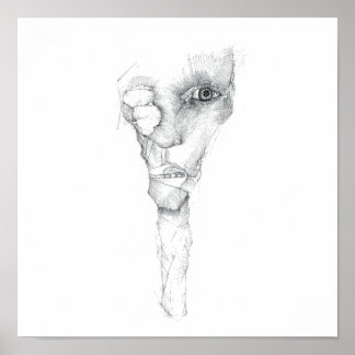 Psycho-Gesicht Poster