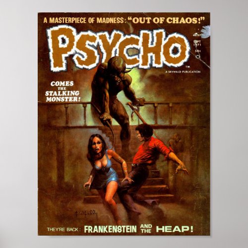 Psycho Heap vs Frankenstein Poster