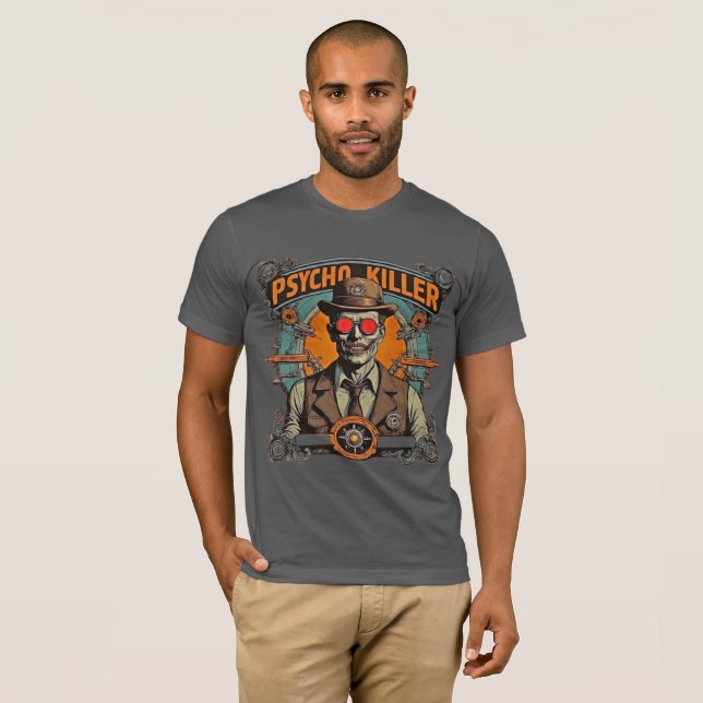 Psycho Killer Steampunk Skeleton Tee (Front Full)