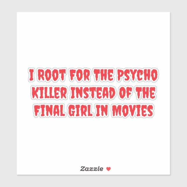 Psycho Killer Vs. Final Girl Sticker (Sheet)