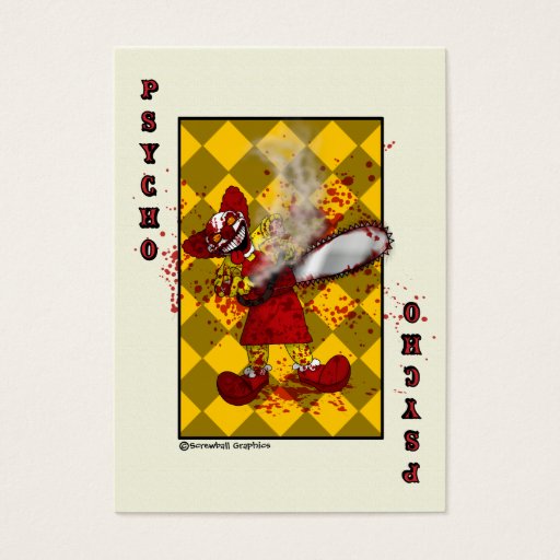 Customizable Psycho Playing Card Business Card