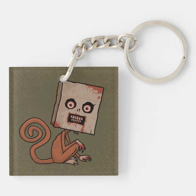 Psycho Sack Monkey Keychain (Back)