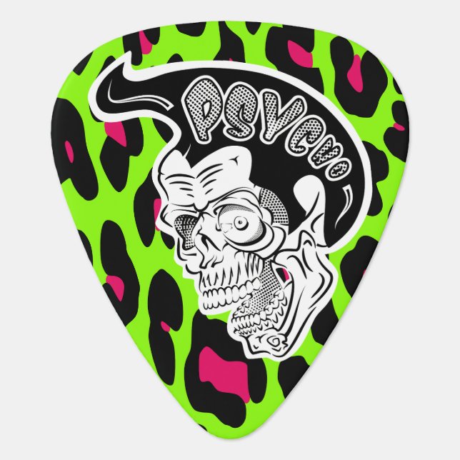 Psycho Skull Guitar Pick (Front)