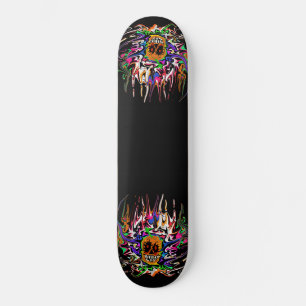 Psycho Skulls Skateboard Deck