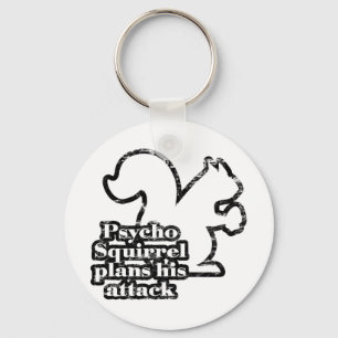 Psycho Squirrel Keychain