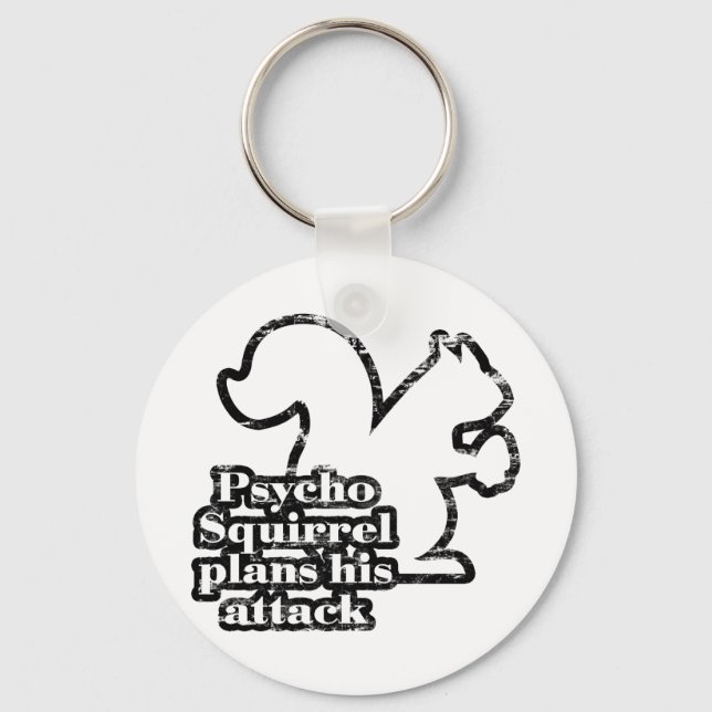 Psycho Squirrel Keychain (Front)