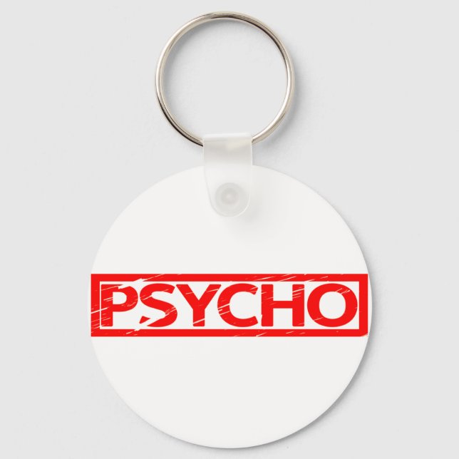 Psycho Stamp Keychain (Front)