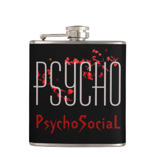 Psycho Vinyl Wrapped Flask