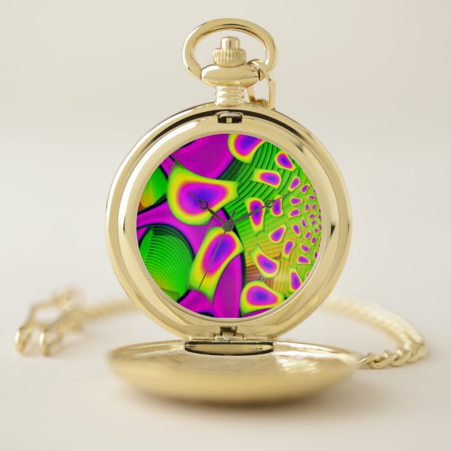 PsychoBerries 3D Glass Fractal Pocket Watch (Inside)