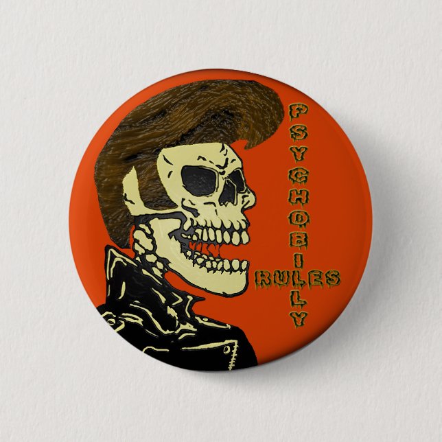 Psychobilly Rules Button (Front)