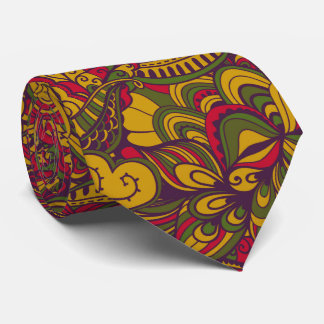 Psychodelic 70's Style Paisley  Neck Tie
