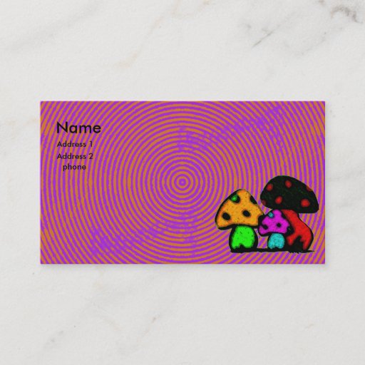 Customizable psychodelic mushroom card business card