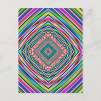 psychodelic rainbow postcard