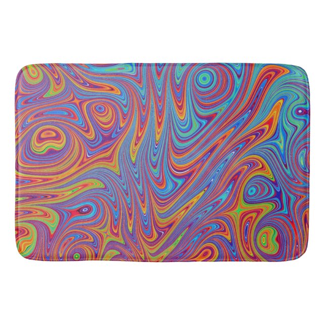 psychodelic textures bath mat (Front)